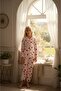 Mother-Daughter Matching (Sold Separately) Patterned Shirt Collar Pajama Set - 5