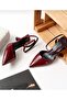 Short Heeled Strappy Burgundy Women's Shoes Heel Height 7.5 cm - 5