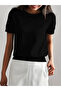 Women's short sleeve crew neck knit blouse