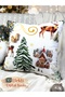 1 Pcs Kirlent Kilifi 43X43 cm Double-Sided Digital Printing New Year's New Year Christmas New Year Christmas