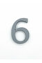 Door Apartment Number 5 cm Silver Adhesive 3D Printing No - 6 Below
