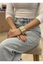 Pastel Tone Multi-Colored and Gold Detailed Block Bracelet - 2
