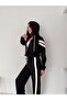 Striped Tracksuit Set - Women's Modal Set - Ka Hooded 238
