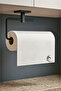 Black Adhesive 4-Piece Bathroom Set Long Towel Holder Round Towel Holder Paper Towel Holder Wc Toilet Roll Holder - 2