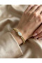 Gold Color Gourmet Chain Marquise Stone Bracelet - 2