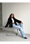 Faux Fur Women's Jacket – Modern Winter Coat with Zipper Closure and Soft Texture - Black |   F2037 - Black - 2