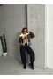 Eopar Patterned Plush Coat - Brown Black | |   F1814 - Coffee Black - 3