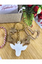 New Year's Keychain Stylish Metal Keychain with Deer, Star and Heart Figures Set of 3 - 3