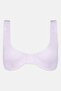 Women Textured Non Padded Underwired Bikini Top, Lilac