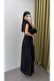 Draped Black Tulle Dress - 2