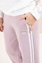 Dusty Rose Striped Detail Wide Leg Embroidered Girl Oversized Tracksuit Set 23458 - 8
