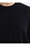 Lcwaikiki Classic Black Large Size Crew Neck Men's Sweatshirt - 3
