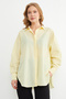Basic Slit Oversized Shirt - 6
