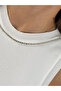 Ecru Knitwear Blouse with Jewelled Collar - 2