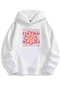 Women's Hooded Sweatshirt with Flower Print Detail - Plus Size Sweatshirt