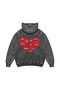 You Make Me Complete Printed Oversized Unisex Washable Black Hoodie