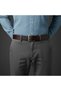 Men's Brown Metal Buckle Classic Fabric Trousers Faux Leather Belt 3.5 cm - 3