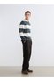 Lcw Vision Polo Neck Striped Men's Knitwear Sweater - 2