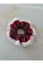 Red Plaid New Year Scrunchie, Elastic Bagel Hair Tie - 2