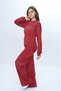 Girl's 2-Piece Set Stone Embroidered & Crew Neck Sweatshirt & Wide Leg Sweatpants with Pockets - 3