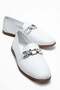Women's Genuine Leather Loafers Classic Casual Shoes White Milano