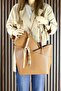 Taba Vegan Large Size Daily Shoulder Bag with Magnetic Closure and Handbag with Strap - 6