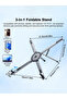 Foldable Laptop Stand for Desk, Portable Holder for Laptop, Phone & Tablet with Magnetic Mount - 2