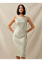 Bodycon Women Dress with Sequin Embellishments