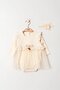 Cotton Lace Detailed Baby Girl Bodysuit Dress - 3