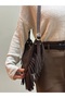 Mave Women's 100% Genuine Nubuck Leather Shoulder Bag – Detailed Stylish Design Suede Hand and Shoulder Bag - 4
