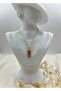 Gold Color Evil Eye Beaded Slipper Necklace – Luck, Protection, and Modern Design Everyday Necklace - 3