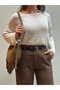 Mave Women's 100% Genuine Nubuck Leather Shoulder Bag – Detailed Stylish Design Suede Hand and Shoulder Bag - 3