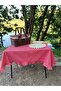 Roza Gingham Ruffled Tablecloth Red - 3