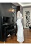 Ecru Long Lace Dress - 3
