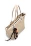 1040 Women's Wooden Bead Detailed Straw Hand and Shoulder Bag - 5