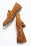 Women's Genuine Leather Loafers Buckle Detail Casual Shoes Tan Suede Livia - 8