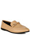 Women Horsebit Embellished Loafers in Tan