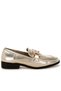 Women Diamante Horsebit Metallic Loafers in Gold - 2