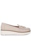 Women Daiki Platform Lug Sole Tassel Loafers In Beige - 2