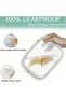 3 Pcs Borosilicate Glass Containers with Leak Proof Airtight Lid BPA Free -Rectangular - 3