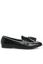 Women Dual Tone Tassel Loafers in Black - 2