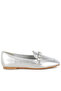 Women Metallic Diamante Strap Loafers in Silver - 2