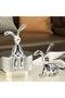 Decorative Ornament Rabbit Figure on Car Panel Car Panel Ornament, Ornament on Shelf, Furniture 2 Pieces - 7
