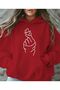 Little Heart Print Detailed Hooded Sweatshirt