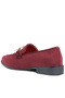 Women Diamante Embellished Horsebit Loafers in Burgundy - 3