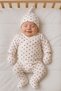 Organic Cotton Heart Patterned 7-Piece Newborn Baby Girl-Boy Hospital Discharge Set - 5