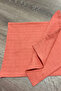 100% Cotton 7-Piece Double Layer Checkered Muslin Baby Mouth Wipes - Brick Color 25 X 25 cm - 7