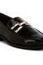 Women Patent Faux Leather Loafers in Black - 4