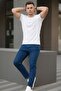 Men's Casual Comfort Wide Leg Blue Jeans - 5