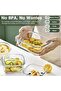 2 Pcs Square Borosilicate Glass Containers with Leak Proof Airtight Lid BPA Free - 6